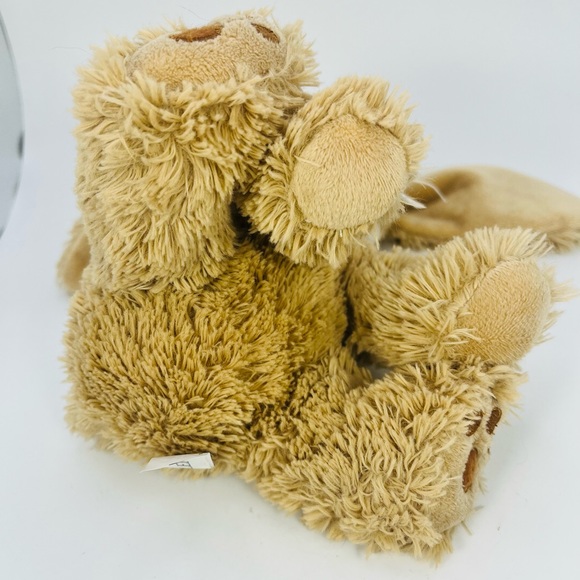 Bunny Rabbit Plush Stuffed Animal Floppy Ears Brown W/Bow Sitting Galerie 7” - Picture 7 of 7